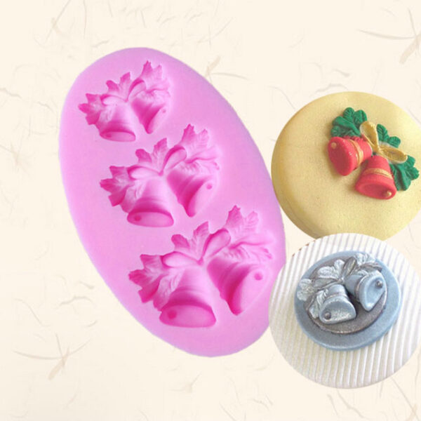 Halloween and Christmas Bell Silicone Baking Mold, Festive Silicone Mold for Holiday Baking, Multi-Seasonal Bell Mold for Cakes and Treats