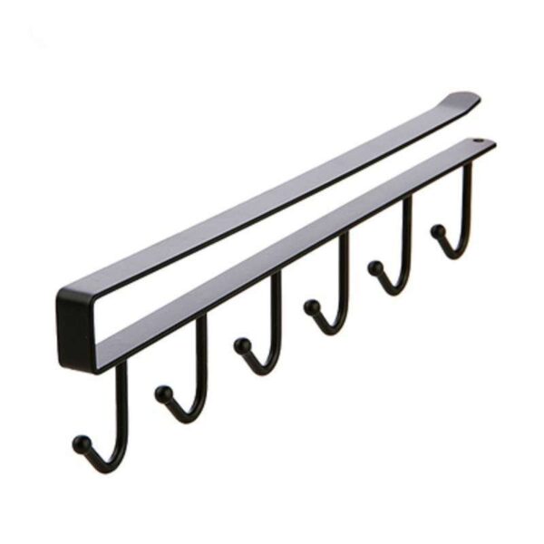 Nail-Free Iron Art Hooks for Kitchen, Cabinet and Wardrobe Storage Racks, Door Rear Finishing Racks