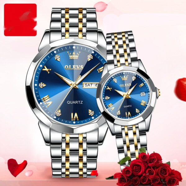 Valentine's Day Couple Quartz Watch Gift for Men, Elegant Quartz Watch for Couples, Stylish Valentine's Day Gift Watch for Men and Women