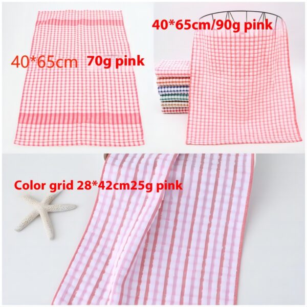 Absorbent Cotton Plaid Dish Towel for Kitchens, Cotton Jacquard Plaid Kitchen Towel, Classic Cotton Plaid Towel for Drying Dishes