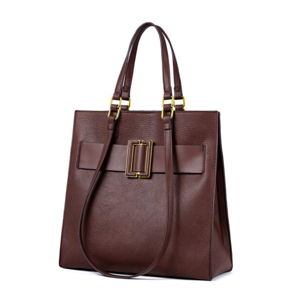 Trendy High-Grade Fashion Tote, Vertical Square Shoulder Handbag, Stylish High-End Square Tote Bag