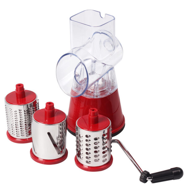 Multi-Function Drum Cutter, Manual Stainless Steel Grater, Efficient Vegetable and Cheese Grating Tool for Kitchen