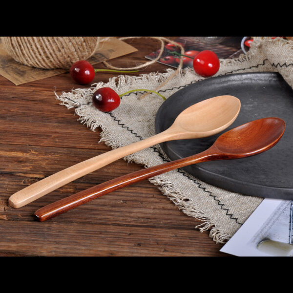 Elegant Lacquered Wood Spoon, High-Quality Wooden Kitchen Utensil, Stylish and Durable Spoon for Serving