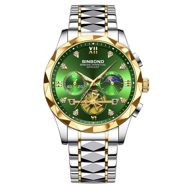 Multifunctional Quartz Watch with Six-Pin Timing for Casual Wear, All-Match Quartz Watch with Six-Pin Timing for Casual Use