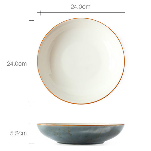 Household European-style Simple Ceramic Tableware, Elegant and Minimalistic European-style Ceramic Tableware for Everyday Use