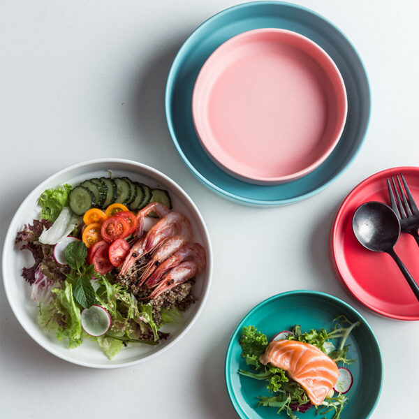 Creative Salad Ceramic Plate For Household Tableware, Artistic Ceramic Salad Plate, Stylish and Functional for Everyday Use