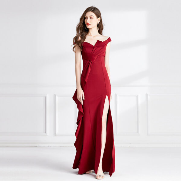 Red Evening Dress for Women, Spring and Summer Evening Gown, Trendy Red Dress for Spring and Summer