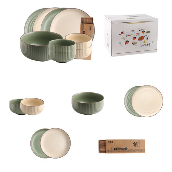 Tableware Bowl And Dish Set Bowl And Plate Bowl And Chopsticks Combination, Complete Dining Set with Bowl, Plate, and Chopsticks, Ideal for Various Meals