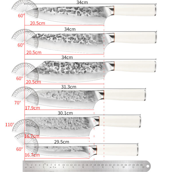 Kitchen Knives Hand-Forged by Experts, High-Quality Chef Knives, Durable and Sharp Kitchen Tools for Professional Cooking