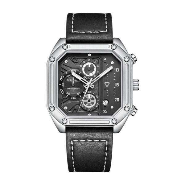 Men's Multi-functional Square Quartz Watch, Stylish Square Quartz Watch with Multiple Functions, Versatile Multi-functional Square Watch for Men