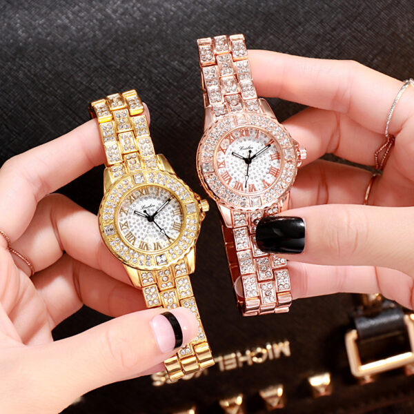 Women's Fashion Simple Rhinestone Alloy Quartz Watch, Elegant Rhinestone Alloy Quartz Watch for Women, Stylish Women's Quartz Watch with Rhinestone Details