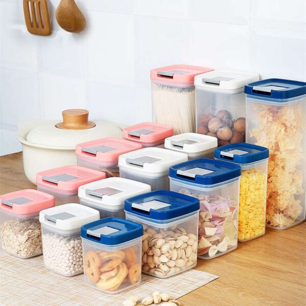 Plastic Whole Grain Food Storage Box, Airtight Kitchen Container for Grains, Durable and Practical