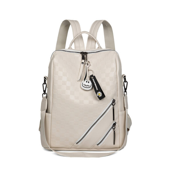 Checkerboard Fashion Backpack for Women, Casual All-Match Shoulder Bag, Stylish Travel and Shopping Backpack