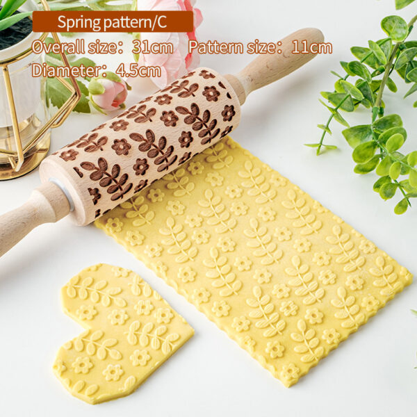 Cookie Flip Crust Print Roller for Home Baking, Versatile Kitchen Baking Roller, Crust Print Roller for Creative Cookies