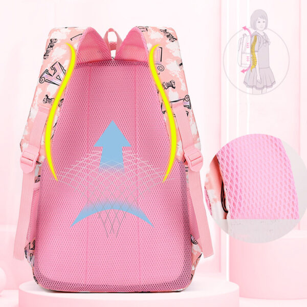 New Letter Print Backpack with Pencil Case, Fashionable Sweet Schoolbag for Primary School Students, Stylish Backpack for Girls and Boys