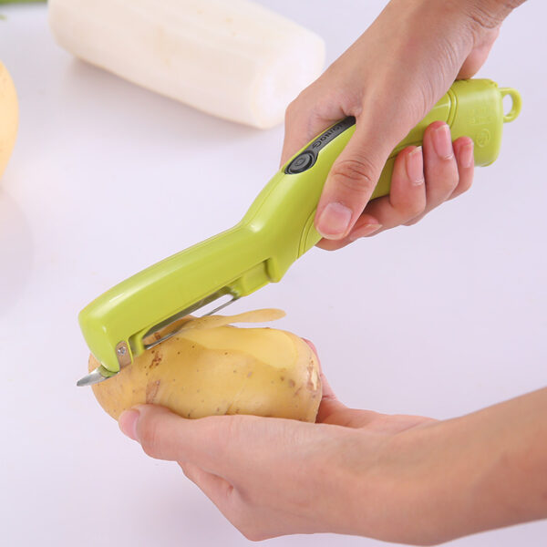 Electric Peeler Stainless Steel Knife Multi-Function Fruit Potato Peeler, Stainless Steel Electric Fruit and Potato Peeler Multi-Function, Electric Peeler with Stainless Steel Blade for Fruits and Vegetables