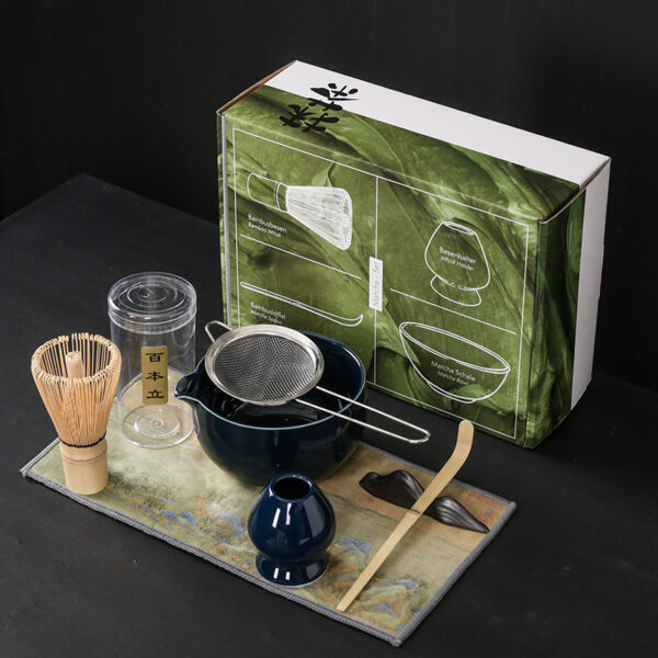 Japanese Matcha Tea Set, Pouring Ceramic Bowl with Cups, Traditional Matcha Ceremony Drinkware