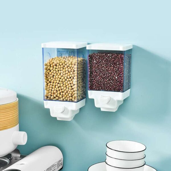 Grids Wall-Mounted Food Storage Containers, Space-Saving Kitchen Organizer, Convenient Wall-Mount Design