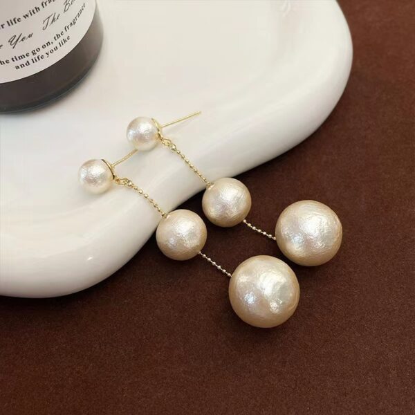 Long Fringed Pearl Earrings for Women, Niche Long Pearl Fringed Earrings, Stylish Long Fringed Pearl Earrings