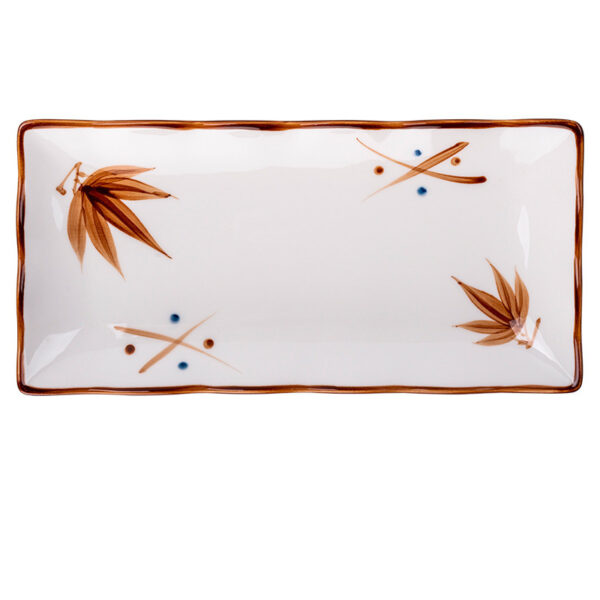 Japanese-Style Ceramic Dinner Plate, Versatile Household Plate for Breakfast, Fish, Sushi, and More