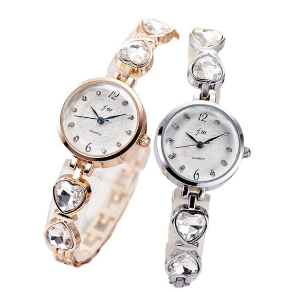 Rhinestone Fashion Women's Watch with Quartz Steel Belt, Elegant Rhinestone Quartz Watch for Women, Stylish Women's Rhinestone Steel Belt Watch