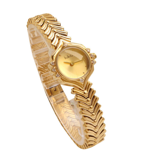 Bamboo Chain Quartz Women's Watch for Elegant Gift, Stylish Quartz Watch with Bamboo Chain for Women, Unique Bamboo Chain Gift Watch for Women