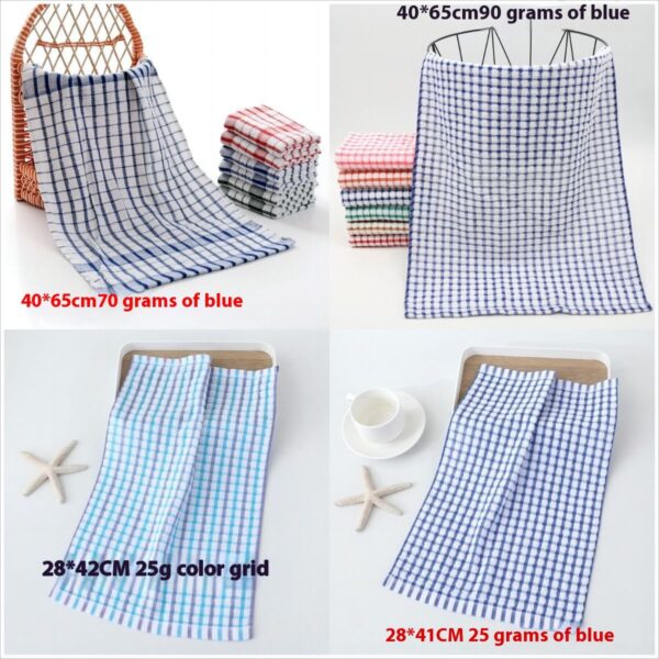 Absorbent Cotton Plaid Dish Towel for Kitchens, Cotton Jacquard Plaid Kitchen Towel, Classic Cotton Plaid Towel for Drying Dishes