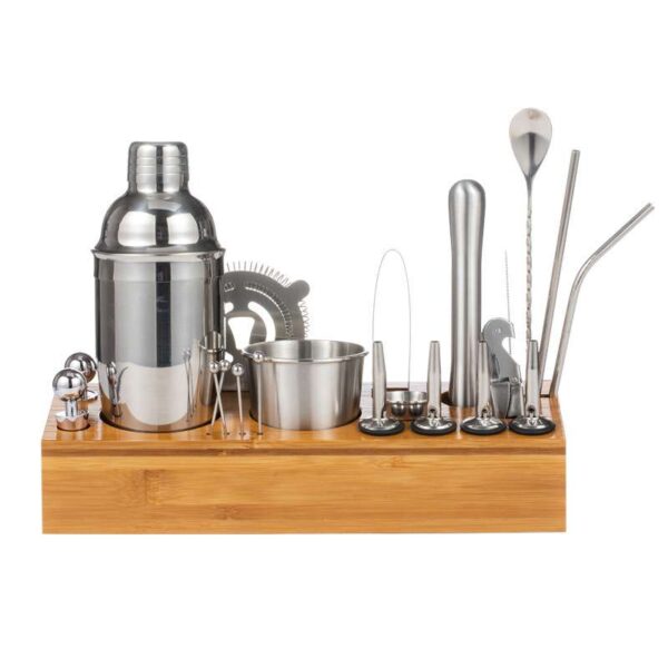 Household Simple Cocktail Shaker Set 22-piece Mixer Bar Strainer Stand