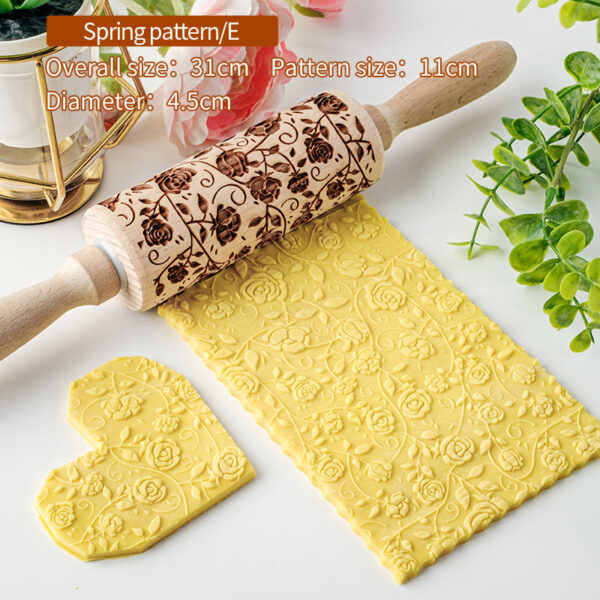 Cookie Flip Crust Print Roller for Home Baking, Versatile Kitchen Baking Roller, Crust Print Roller for Creative Cookies