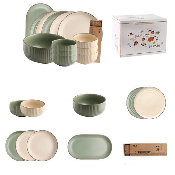 Tableware Bowl And Dish Set Bowl And Plate Bowl And Chopsticks Combination, Complete Dining Set with Bowl, Plate, and Chopsticks, Ideal for Various Meals