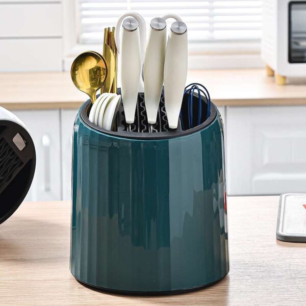 Multifunctional Rotating Storage and Draining Rack for Kitchen, Versatile Organizer for Efficient Use of Space