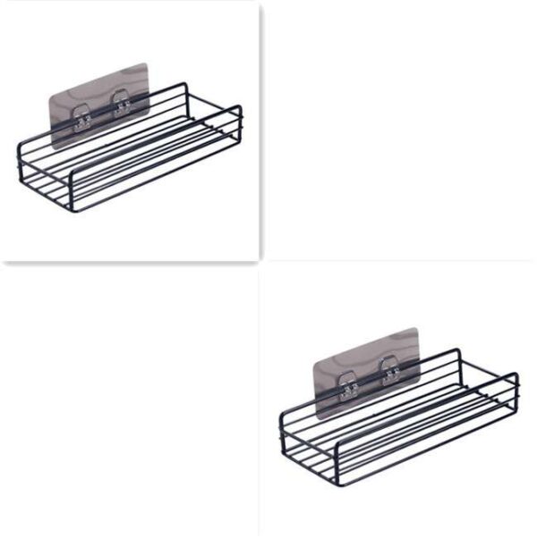 Wrought Iron Corner Shelf for Bathroom Storage, Stylish Corner Frame Shelf for Kitchen and Bathroom Accessories, Durable Bathroom Shelves for Efficient Organization