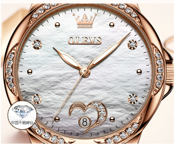 Olevs Brand Luminous Watch for Ladies, Elegant Olevs Women's Watch with Luminous Dial, Stylish Luminous Ladies Watch by Olevs