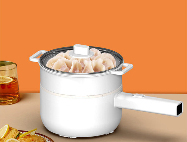 Student Dormitory Electric Cooker, Small Multifunctional Hot Pot, Long Handle Electric Frying Pan for Easy Cooking