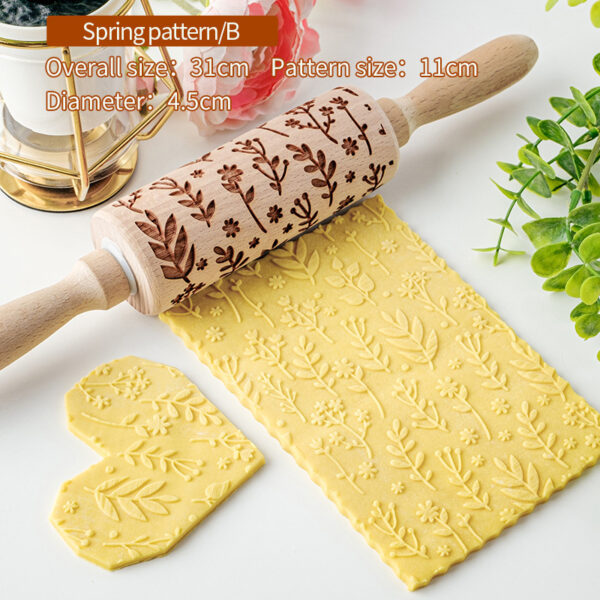 Cookie Flip Crust Print Roller for Home Baking, Versatile Kitchen Baking Roller, Crust Print Roller for Creative Cookies