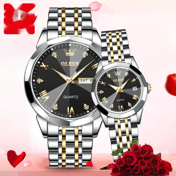 Valentine's Day Couple Quartz Watch Gift for Men, Elegant Quartz Watch for Couples, Stylish Valentine's Day Gift Watch for Men and Women