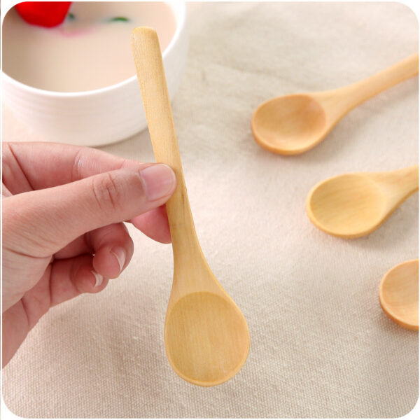 Long Handle Small Wooden Spoon for Home Use, Creative Teaspoon and Soup Spoon, Versatile Wooden Kitchen Utensil