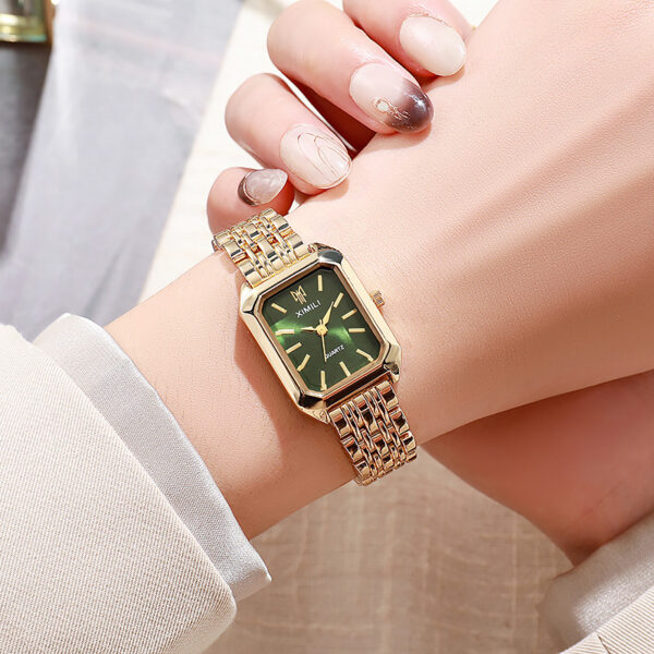 Simple Square Steel Strap Watch for Women, Fashionable Women's Square Watch with Steel Strap, Elegant Women's Watch with Minimalist Square Steel Band