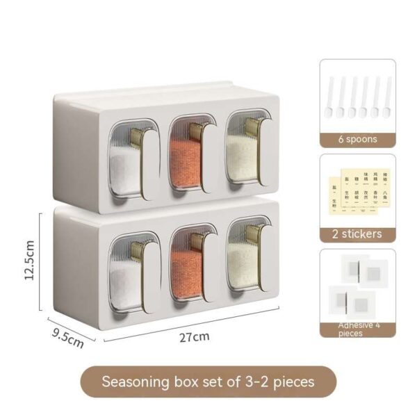 Drawer Type Seasoning Box, Kitchen Spice Jars Combination for Convenient Storage