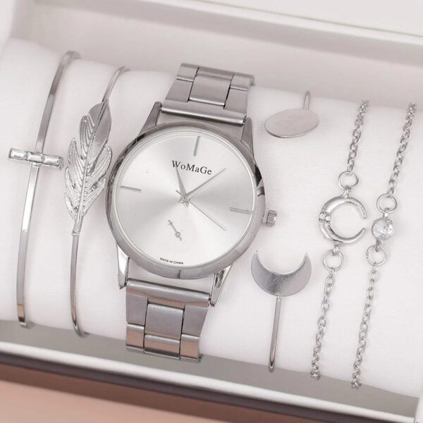 Popular Women's Business Quartz Watch with Bracelet Suit, Elegant Business Quartz Watch for Women with Matching Bracelet