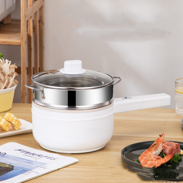 Student Dormitory Electric Cooker, Small Multifunctional Hot Pot, Long Handle Electric Frying Pan for Easy Cooking