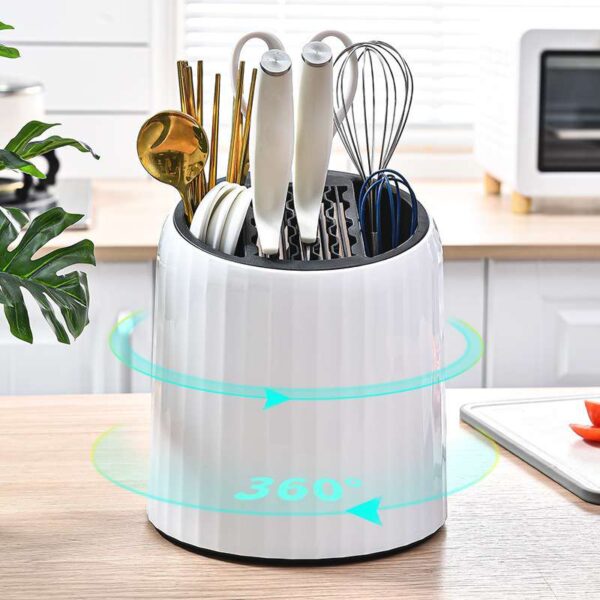 Multifunctional Rotating Storage and Draining Rack for Kitchen, Versatile Organizer for Efficient Use of Space