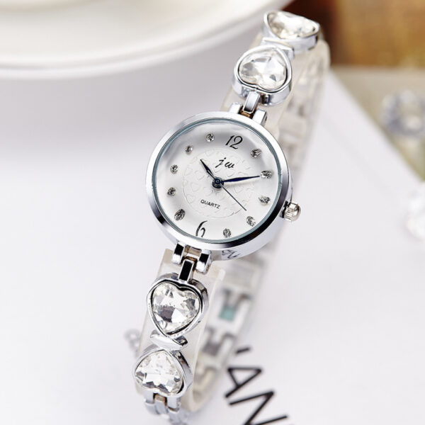 Rhinestone Fashion Women's Watch with Quartz Steel Belt, Elegant Rhinestone Quartz Watch for Women, Stylish Women's Rhinestone Steel Belt Watch