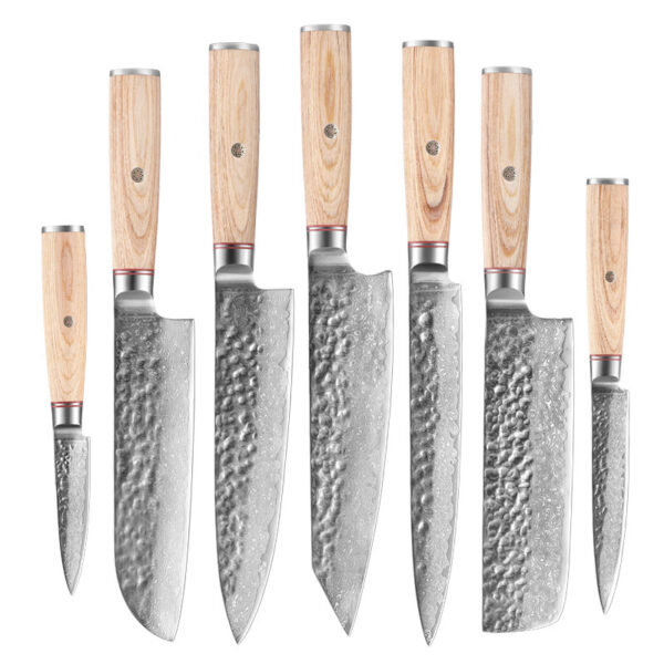 Damascus Steel Handcrafted Kitchen Knife, Premium Chef Knife for Professional Cooking, Durable and Sharp Kitchen Tool