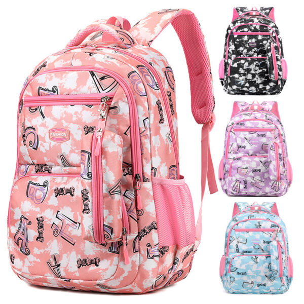 New Letter Print Backpack with Pencil Case, Fashionable Sweet Schoolbag for Primary School Students, Stylish Backpack for Girls and Boys