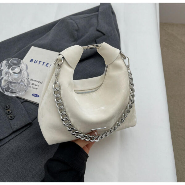 Korean Fashion One-Shoulder Dumpling Bag, Stylish Dumpling Bun Shoulder Bag, Trendy Korean One-Shoulder Bag