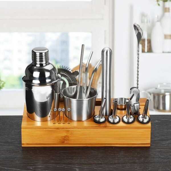 Household Simple Cocktail Shaker Set 22-piece Mixer Bar Strainer Stand