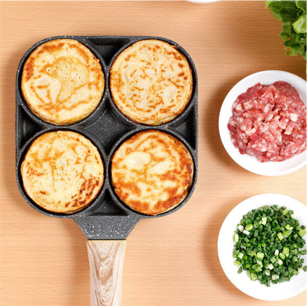 Non-Stick Egg Dumpling Pan, Perfect for Breakfast Egg Burgers and Dumplings, Easy-Clean Cookware