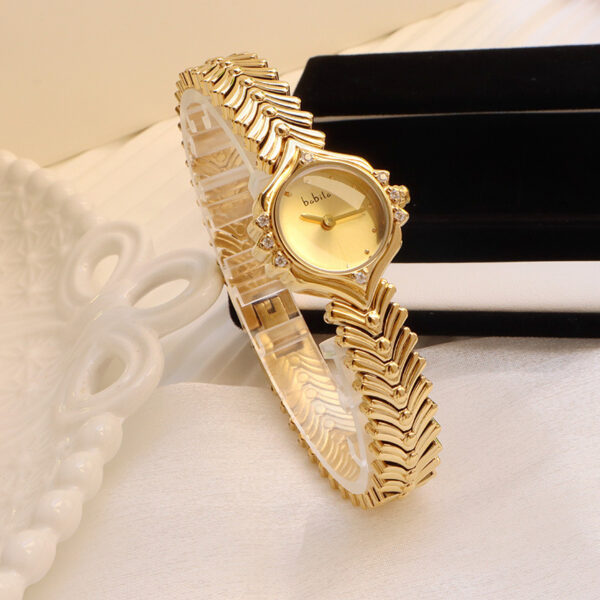 Bamboo Chain Quartz Women's Watch for Elegant Gift, Stylish Quartz Watch with Bamboo Chain for Women, Unique Bamboo Chain Gift Watch for Women