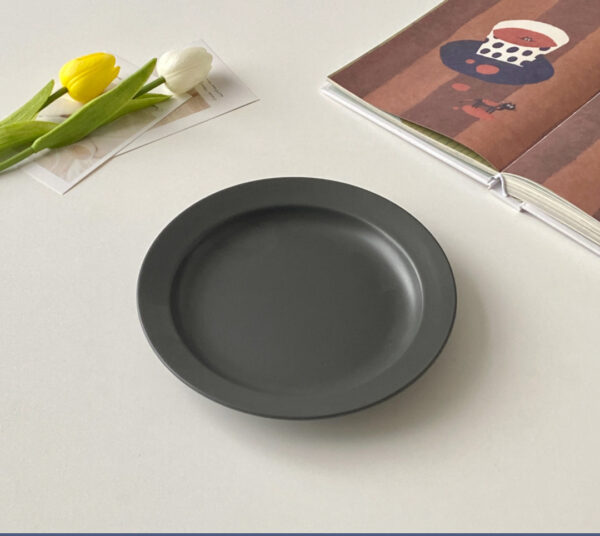 Modern INS Design Ceramic Dinner Plate, Elegant and Stylish Tableware for Contemporary Dining, Versatile Ceramic Dish